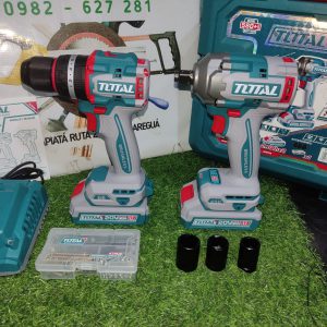 kit total 2 en 1 – taladro 66 nm + llave de impacto 400 nm