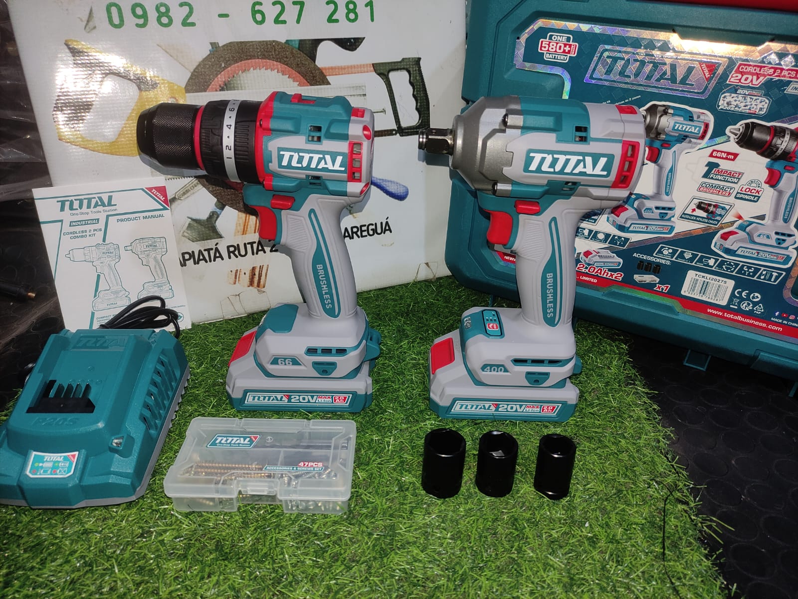 Kit TOTAL 2 en 1 – Taladro 66 Nm + Llave 400 Nm