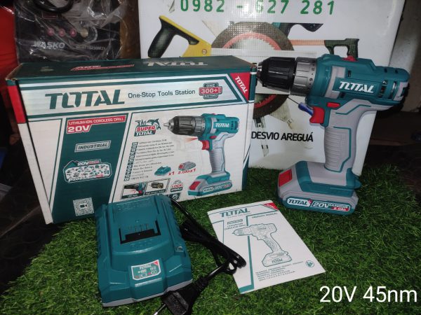 TALADRO ATORN A BATERIA 20V 45NM BAT/CAR TDLI200518 INDUSTRIAL TOTAL