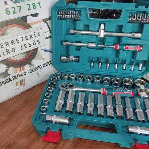 KIT DE HERRAMIENTAS JUEGO DE DADOS 1/2 62PCS THT121602 TOTAL