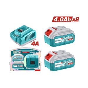 KIT DE BATERIA 20V 4.0AH + CARGADOR TOTAL TFBCPK1424  220V