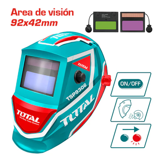 Máscara ( careta ) para Soldar Fotosensible TOTAL 92x42mm