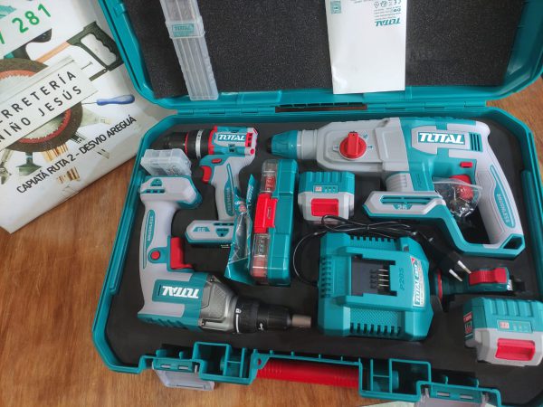 KIT 3en1 ROTOM 26MM+ TALA IMP 66NM + TALA ATOR P/ YESO 20V TOSLI250591 TOTAL - Imagen 2