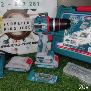 TALADRO DE IMPACTO (PERCUTOR) A BATERIA 20V 55NM BL 2BAT/CAR TIDLI20558 TOTAL