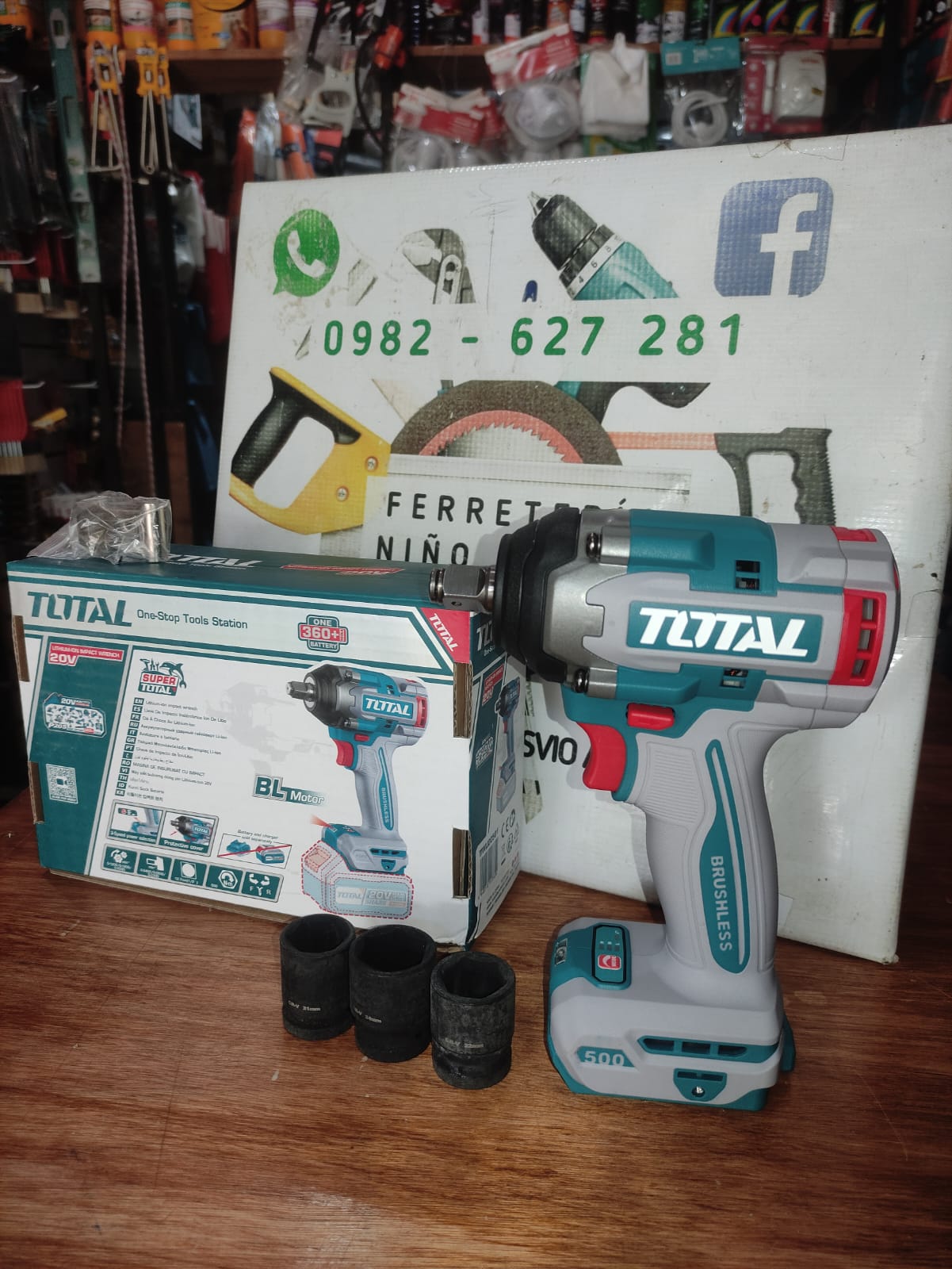 LLAVE DE IMPACTO A BATERIA 20V 500NM BL SIN BAT TIWLI20501 TOTAL