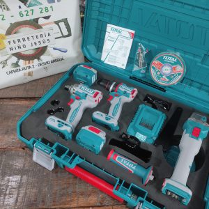 KIT 3en1 AMOLAD + TALADRO DE IMPAC 66NM + LLAVE DE IMPAC 400NM TOSLI241291 TOTAL