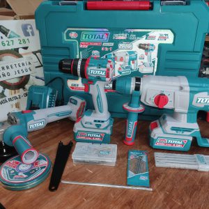 KIT 3 EN 1 TOTAL TALADRO DE IMP + ROTOMARTILLO 26MM + AMOLADORA TOSLI241198