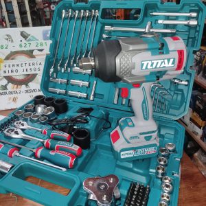 KIT TOTAL LLAVE DE IMPACTO 1350NM 3/4 + 126 PIEZAS EN HERRAMIENTAS