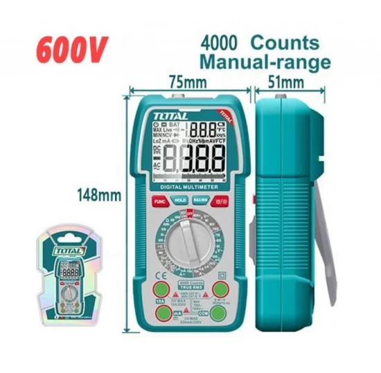 TOTAL MULTÍMETRO DIGITAL 600V TMT536002 - Imagen 2