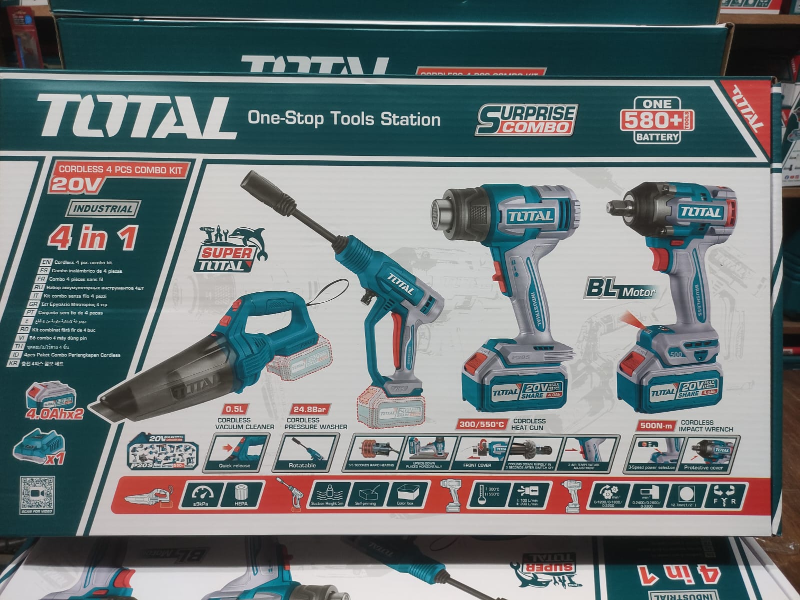 KIT TOTAL 4EN1 LLAVE 500NM + HIDROL + PISTOLA CALOR + ASPIRADORA TOSLI250208 - Imagen 3