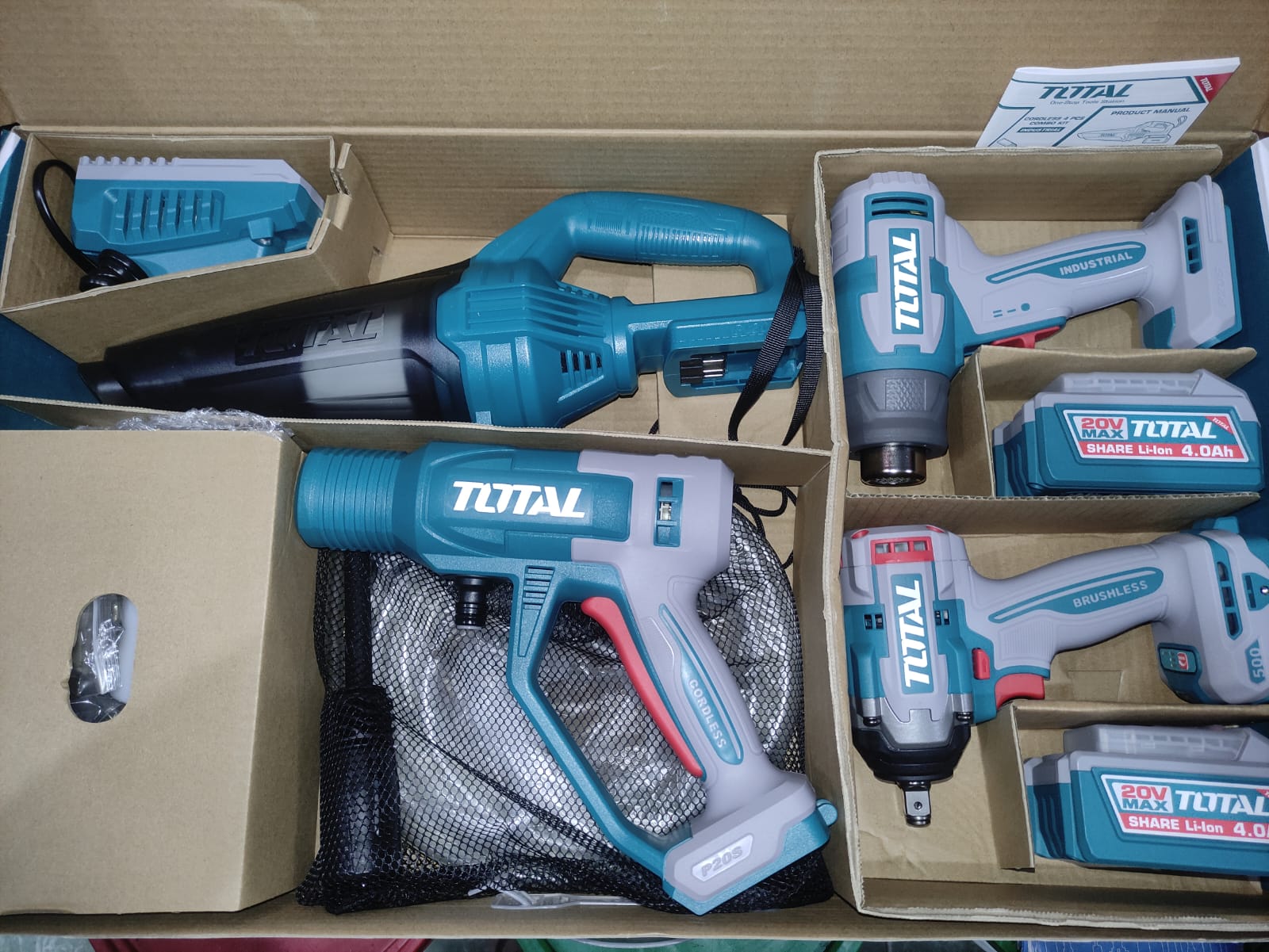 KIT TOTAL 4EN1 LLAVE 500NM + HIDROL + PISTOLA CALOR + ASPIRADORA TOSLI250208 - Imagen 2