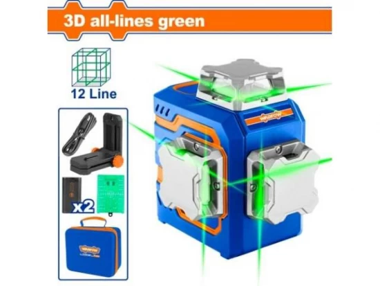 WADFOW NIVEL LASER 3D VERDE 12 LINEAS WLE2M12