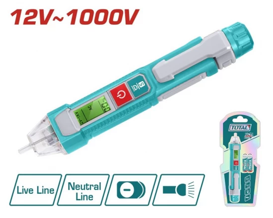 TOTAL DETECTOR DE VOLTAJE 12V A 1000V THT210003