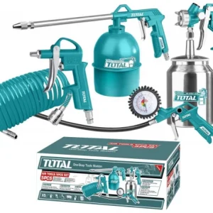 TOTAL JUEGO DE HERRAMIENTAS NEUMÁTICAS P/ COMPRESOR DE AIRE TATK051 5PZS