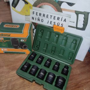 Llaves Tubo Impacto Hex. Jadever enc.1/2'' 10pzs 10-24mm