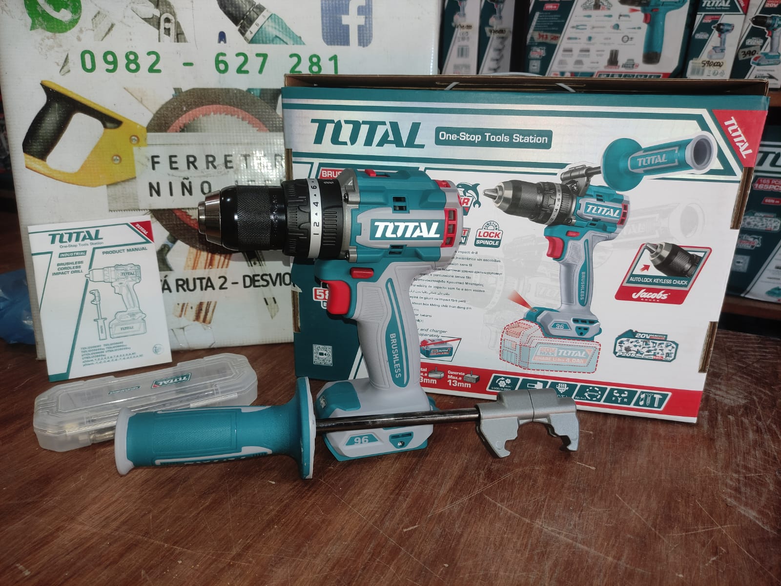 TOTAL TALADRO PERCUTOR 20V 96NM TIDLI209685 SIN /B SIN C/ - Imagen 2