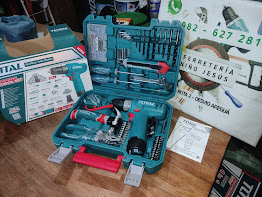 TOTAL JUEGO DE HERRAMIENTAS TALADRO 12V 129PCS THKTHP11292