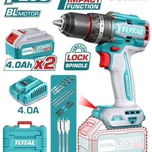 TOTAL TALADRO DE IMPACTO 20V 96NM 2BAT 4AH + CARG TIDLI20968