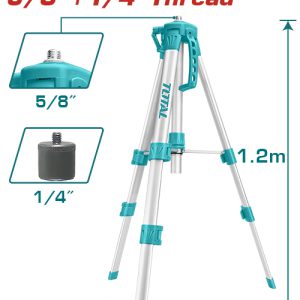 TRÍPODE PARA NIVELES LÁSER 5/8 Y 1/4 (1.2M)  TOTAL