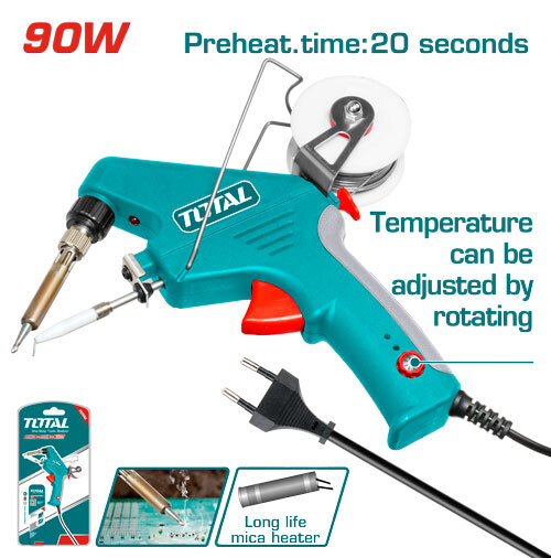 PISTOLA DE SOLDAR 90W CON ALIMENTADOR - TET160732 - TOTAL