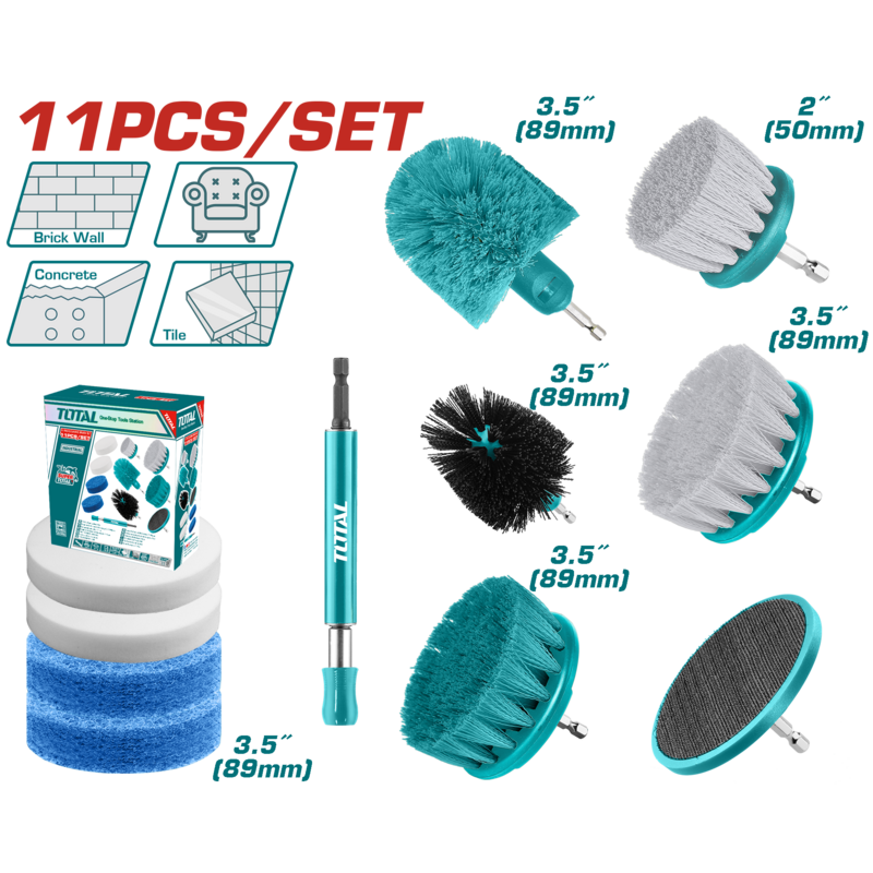 SET DE CEPILLOS DE LIMPIEZA (11 PZS) TOTAL