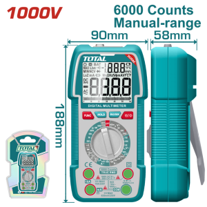 TESTER MULTIMETRO DIGITAL 1000V (6000 CUENTAS)  TOTAL