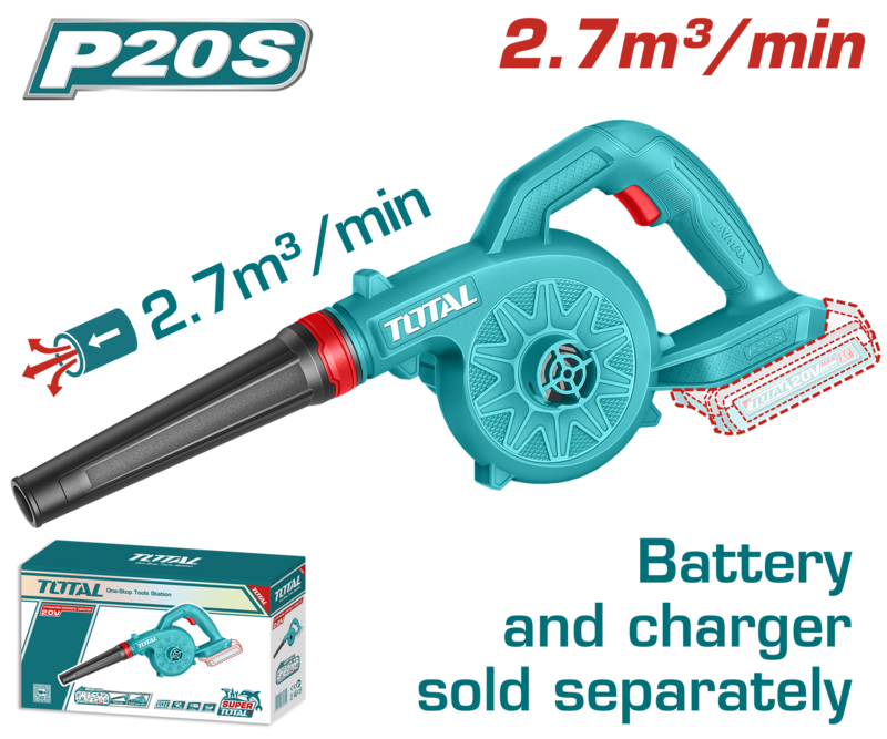 SOPLADOR A BATERÍA 20V (2,7M3/MIN) SIN BAT TABLI2078 TOTAL