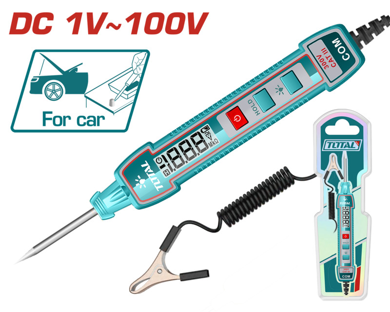 TESTER DE CIRCUITOS AUTOMOTRICES C/ PANTALLA THTS41001 TOTAL