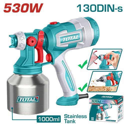 PISTOLA DE PINTURA 530W (POTE INOX) TOTAL