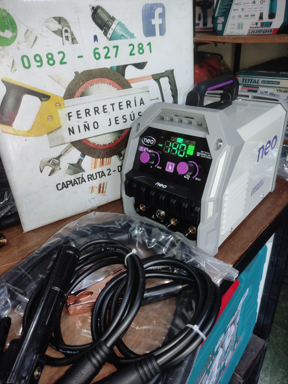 SOLDADOR NEO INVERTER 140A 3EN1 FLUX MMA TIG LIFT