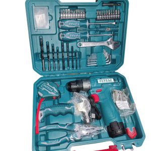 KIT TALADRO TOTAL 89 PCS C/TALADRO 12V