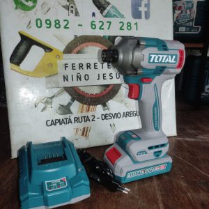 ATORNILLADOR DE IMPACTO A BATERÍA 20V 285NM BL 1BAT/CAR TIRLI2028 TOTAL