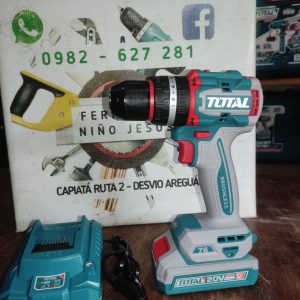 TALADRO PERCUTOR A BATERIA 20V 76NM 1BAT/CAR(2A)  TIDLI207686  TOTAL