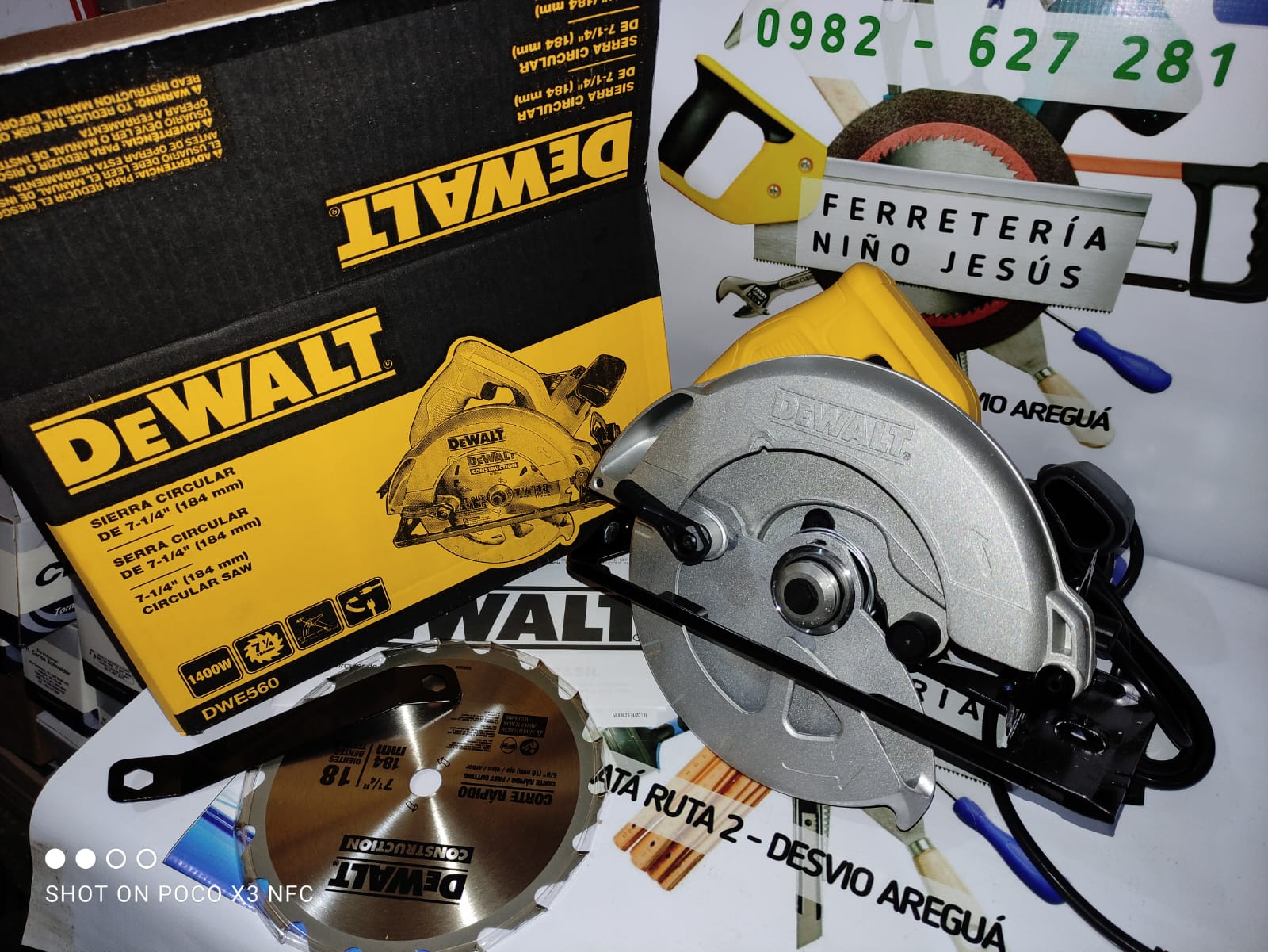 SIERRA CIRCULAR DEWALT DWE560 180MM 1400W 220V