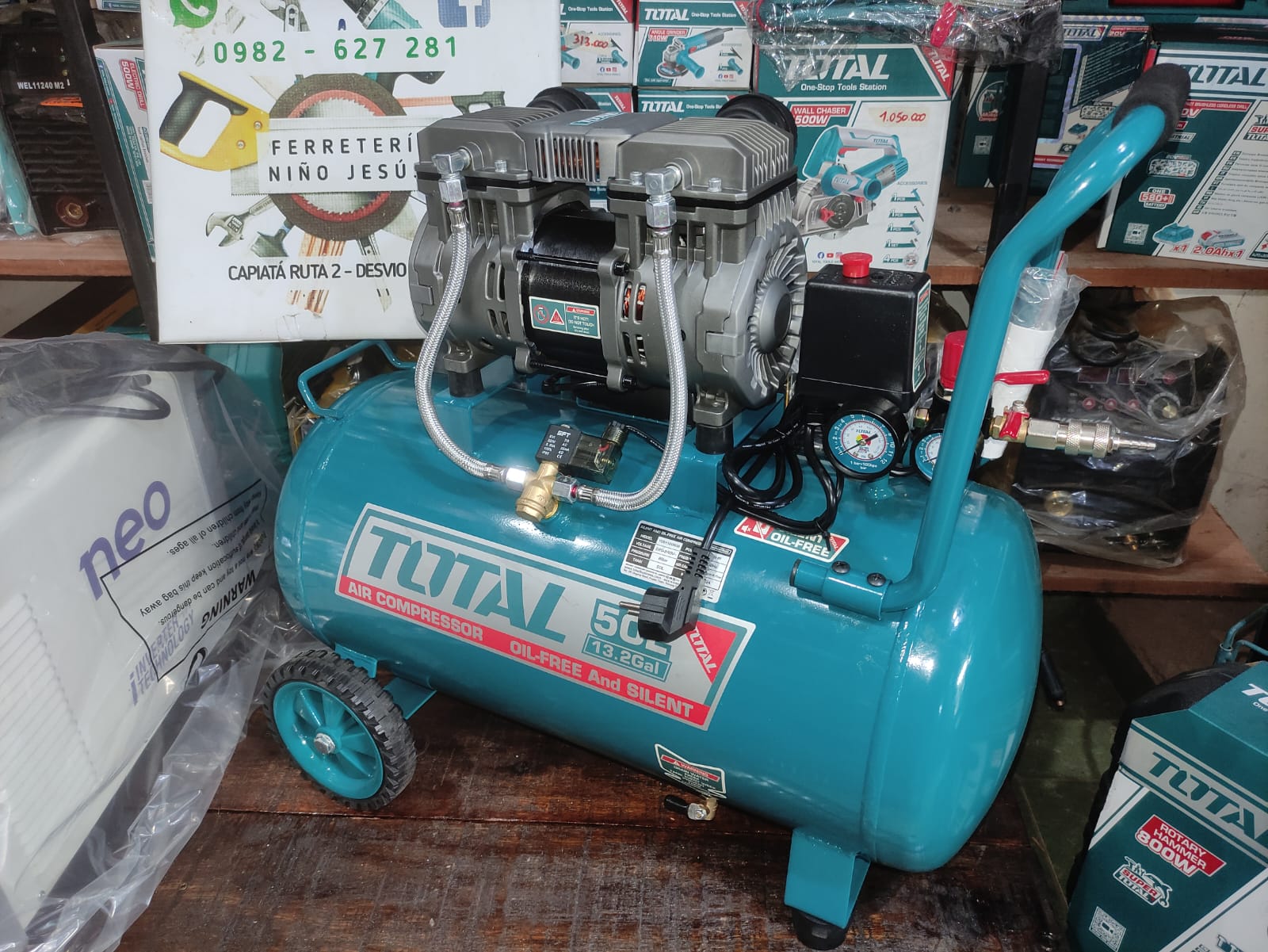 COMPRESOR 50L 1.2KW TOTAL - Imagen 2