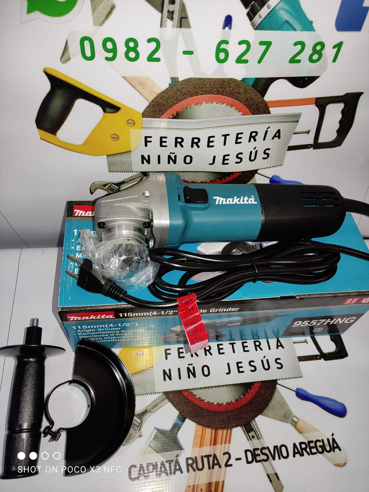 Amoladora Angular Makita 9557 HNG Pulidora 115mm 840W