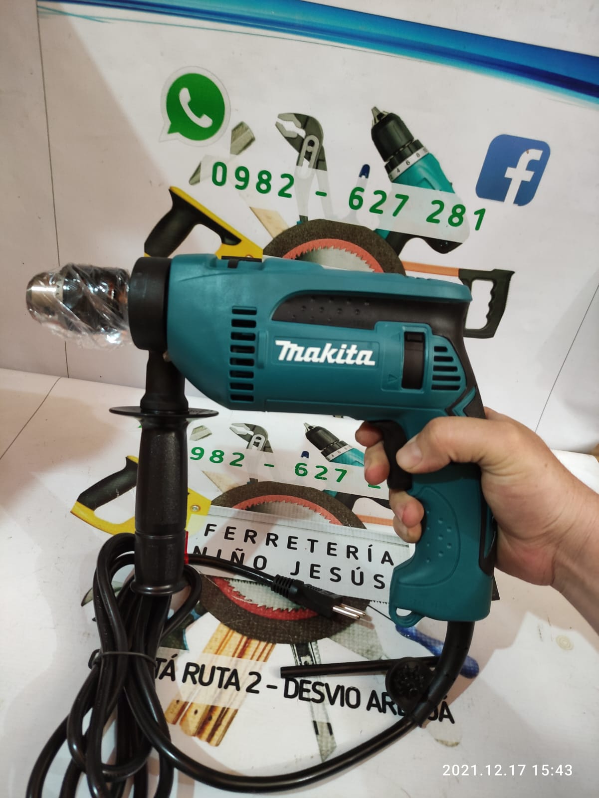 Taladro Percutor Makita HP1640 13mm 760W
