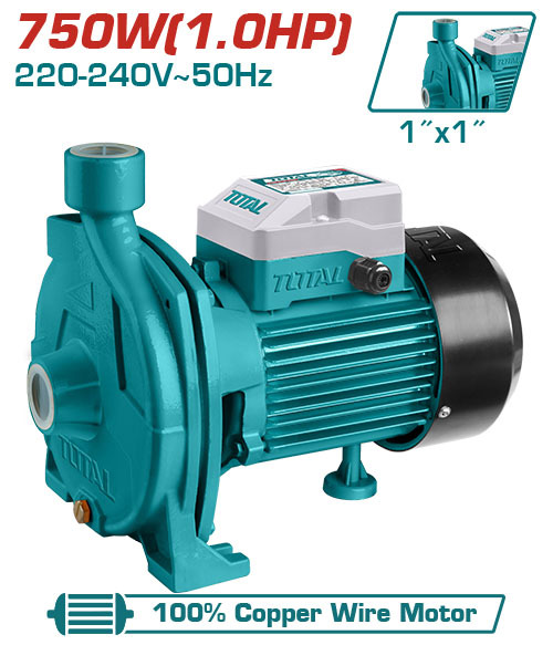 BOMBA DE AGUA CENTRÍFUGA 1.0HP 30MTS 120L/MIN (1 PULG) - TOTAL
