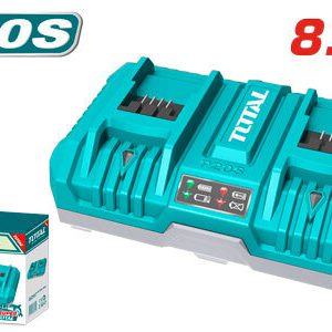 CARGADOR DE BATERÍA DOS PUERTOS 20V8A - TOTAL