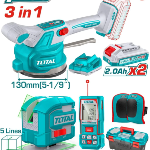 KIT DE HERRAMIENTA VIBRATORIA A BATERIA 20V, MEDIDOR DE DISTANCIA Y LASER (PROMO) - TOTAL