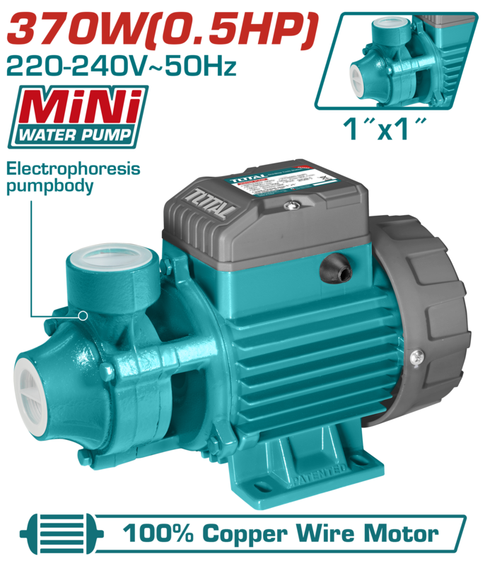 BOMBA DE AGUA PERIFERICA MINI 0.5HP 30MTS 30LTS/MIN (1PULG) - TWP137026 - TOTAL CÓDIGO: 134011