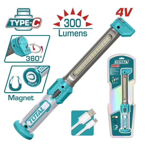TOTAL LAMAPARA DE TRABAJO TWLI043006 300LUM 3.5W